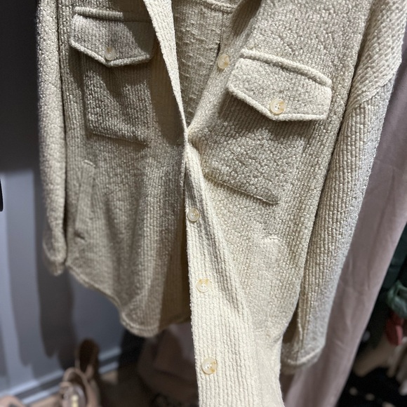 Cream Button Down Nordstrom/ Thread and Supply - Picture 3 of 3